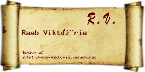 Raab Viktória névjegykártya