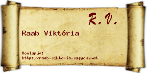 Raab Viktória névjegykártya